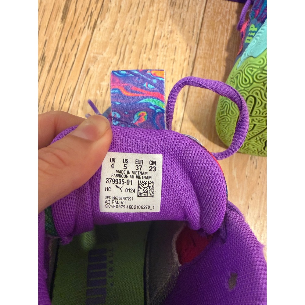PUMA Boys MB.03 Be You Basketball Shoes Psychedelic Neon Rare Size 5Y - Picture 7 of 9